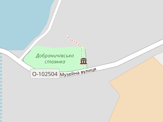 Розташування Добраничівська стоянка на мапі; Data: © OpenStreetMap contributors, SRTM, GEBCO, SONNY's LiDAR DTM, NASADEM, ESA WorldCover; Maps © Tracestrack