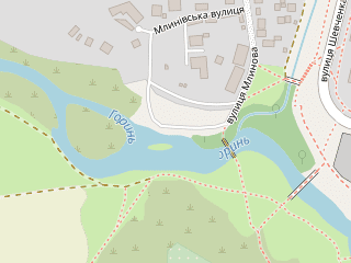 Розташування Горинь на мапі; Data: © OpenStreetMap contributors, SRTM, GEBCO, SONNY's LiDAR DTM, NASADEM, ESA WorldCover; Maps © Tracestrack