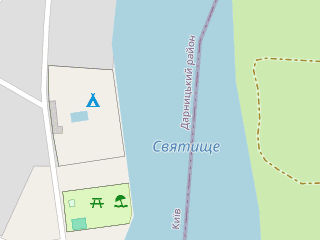 Розташування Святище на мапі; Data: © OpenStreetMap contributors, SRTM, GEBCO, SONNY's LiDAR DTM, NASADEM, ESA WorldCover; Maps © Tracestrack