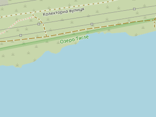 Розташування Тягле на мапі; Data: © OpenStreetMap contributors, SRTM, GEBCO, SONNY's LiDAR DTM, NASADEM, ESA WorldCover; Maps © Tracestrack