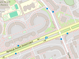 Розташування Без хвиль Осокорки на мапі; Data: © OpenStreetMap contributors, SRTM, GEBCO, SONNY's LiDAR DTM, NASADEM, ESA WorldCover; Maps © Tracestrack