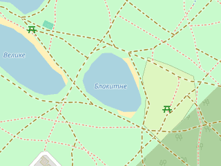 Розташування Блакитне на мапі; Data: © OpenStreetMap contributors, SRTM, GEBCO, SONNY's LiDAR DTM, NASADEM, ESA WorldCover; Maps © Tracestrack