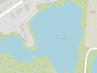 Розташування Прірва на мапі; Data: © OpenStreetMap contributors, SRTM, GEBCO, SONNY's LiDAR DTM, NASADEM, ESA WorldCover; Maps © Tracestrack