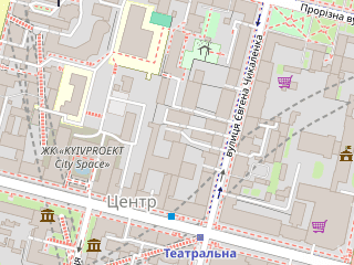 Розташування Жах на вулиці В'язів на мапі; Data: © OpenStreetMap contributors, SRTM, GEBCO, SONNY's LiDAR DTM, NASADEM, ESA WorldCover; Maps © Tracestrack