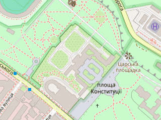 Розташування Маріїнський на мапі; Data: © OpenStreetMap contributors, SRTM, GEBCO, SONNY's LiDAR DTM, NASADEM, ESA WorldCover; Maps © Tracestrack