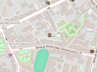 Розташування Третя після опівночі Київ на мапі; Data: © OpenStreetMap contributors, SRTM, GEBCO, SONNY's LiDAR DTM, NASADEM, ESA WorldCover; Maps © Tracestrack