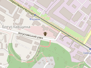 Розташування Кирилівська стоянка на мапі; Data: © OpenStreetMap contributors, SRTM, GEBCO, SONNY's LiDAR DTM, NASADEM, ESA WorldCover; Maps © Tracestrack