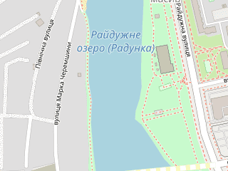 Розташування Радунка на мапі; Data: © OpenStreetMap contributors, SRTM, GEBCO, SONNY's LiDAR DTM, NASADEM, ESA WorldCover; Maps © Tracestrack