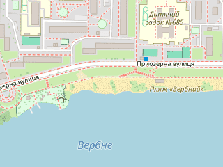Розташування Вербне на мапі; Data: © OpenStreetMap contributors, SRTM, GEBCO, SONNY's LiDAR DTM, NASADEM, ESA WorldCover; Maps © Tracestrack