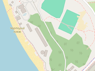 Розташування TERRA BEACH CLUB на мапі; Data: © OpenStreetMap contributors, SRTM, GEBCO, SONNY's LiDAR DTM, NASADEM, ESA WorldCover; Maps © Tracestrack