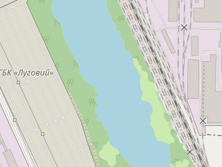 Розташування Лугове на мапі; Data: © OpenStreetMap contributors, SRTM, GEBCO, SONNY's LiDAR DTM, NASADEM, ESA WorldCover; Maps © Tracestrack