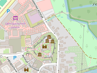 Розташування Дзвонів на мапі; Data: © OpenStreetMap contributors, SRTM, GEBCO, SONNY's LiDAR DTM, NASADEM, ESA WorldCover; Maps © Tracestrack