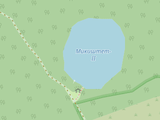 Розташування Микиштет ІІ на мапі; Data: © OpenStreetMap contributors, SRTM, GEBCO, SONNY's LiDAR DTM, NASADEM, ESA WorldCover; Maps © Tracestrack