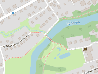 Розташування Уборть на мапі; Data: © OpenStreetMap contributors, SRTM, GEBCO, SONNY's LiDAR DTM, NASADEM, ESA WorldCover; Maps © Tracestrack