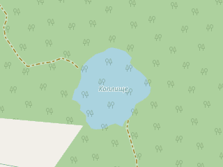 Розташування Коплище на мапі; Data: © OpenStreetMap contributors, SRTM, GEBCO, SONNY's LiDAR DTM, NASADEM, ESA WorldCover; Maps © Tracestrack