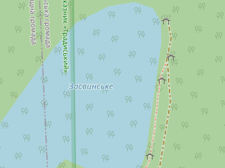 Розташування Засвинське на мапі; Data: © OpenStreetMap contributors, SRTM, GEBCO, SONNY's LiDAR DTM, NASADEM, ESA WorldCover; Maps © Tracestrack