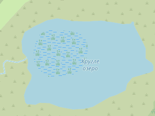 Розташування Кругле на мапі; Data: © OpenStreetMap contributors, SRTM, GEBCO, SONNY's LiDAR DTM, NASADEM, ESA WorldCover; Maps © Tracestrack