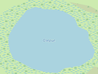 Розташування Озерце на мапі; Data: © OpenStreetMap contributors, SRTM, GEBCO, SONNY's LiDAR DTM, NASADEM, ESA WorldCover; Maps © Tracestrack