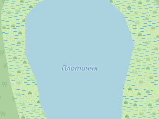 Розташування Плотиччя на мапі; Data: © OpenStreetMap contributors, SRTM, GEBCO, SONNY's LiDAR DTM, NASADEM, ESA WorldCover; Maps © Tracestrack
