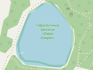 Розташування Озюрко на мапі; Data: © OpenStreetMap contributors, SRTM, GEBCO, SONNY's LiDAR DTM, NASADEM, ESA WorldCover; Maps © Tracestrack