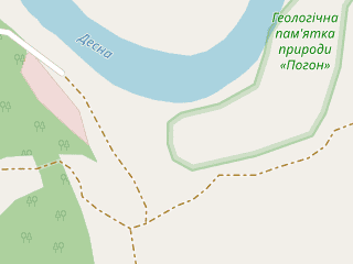 Розташування Пушкарі I на мапі; Data: © OpenStreetMap contributors, SRTM, GEBCO, SONNY's LiDAR DTM, NASADEM, ESA WorldCover; Maps © Tracestrack