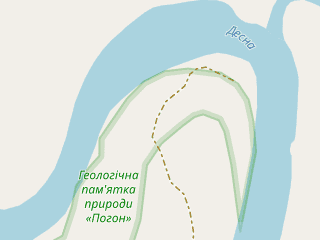 Розташування Погон на мапі; Data: © OpenStreetMap contributors, SRTM, GEBCO, SONNY's LiDAR DTM, NASADEM, ESA WorldCover; Maps © Tracestrack