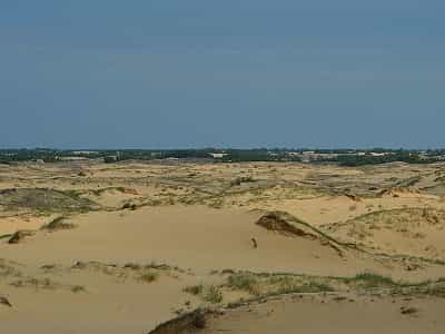 Олешківські піски - піщаний масив, що утворився внаслідок людської діяльності і є найбільшою такою територією в Європі. Пустеля використовувалась як військовий полігон, зараз доступ до пісків закритий.