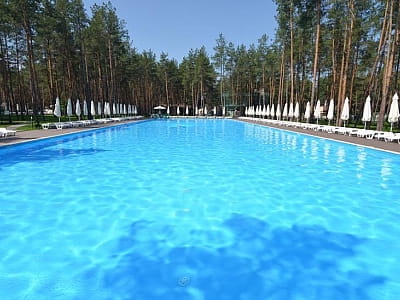 50-метровий басейн прибережної зони в заміському комплексі "Sobi Club" в селі Хотянівка біля Києва 