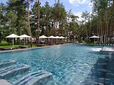 Відкритий басейн в преміум зоні заміського комплексу "Sobi Club" в селі Хотянівка біля Києва 