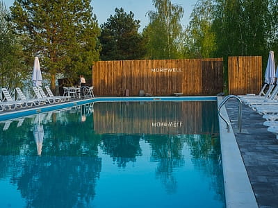 Великий літній басейн в заміському комплексі "Morewell" в селі Толокунь, поруч із Києвом. 