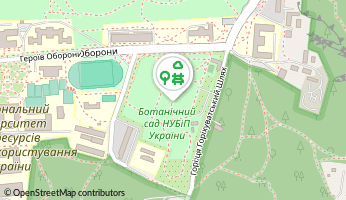 Розташування Ботанічний сад НУБіП на мапі